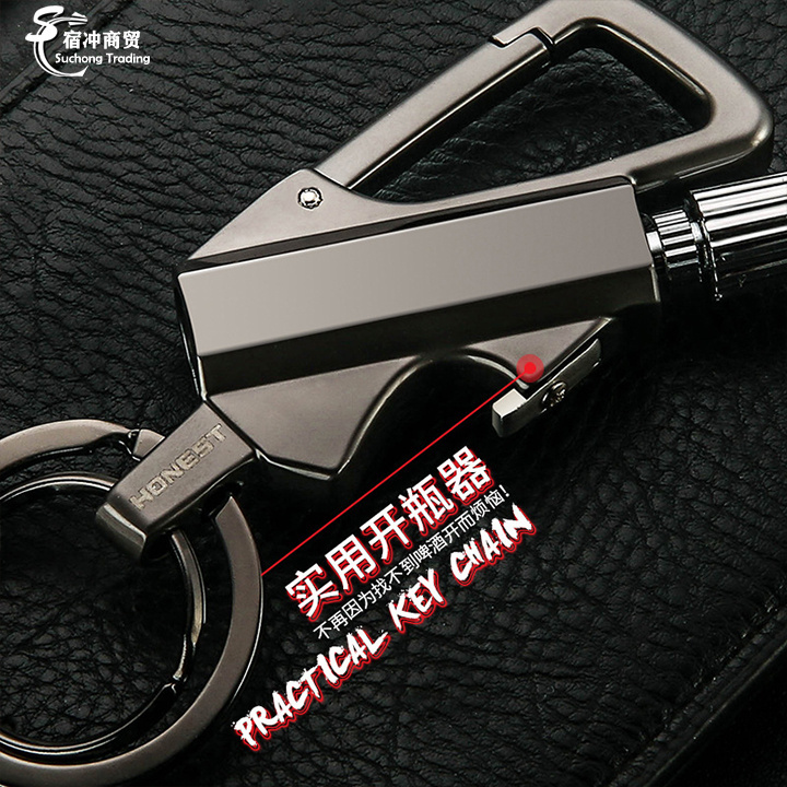 Wholesale Cool Multifunctional Metal Portable Hitter Keychain Oil Ten Thousand Matches Cigarette Lighter