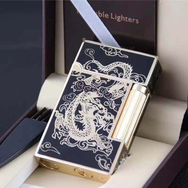 Custom Vintage Classic Kerosene Oil Dragon Lighter Cigarette With Gift Box