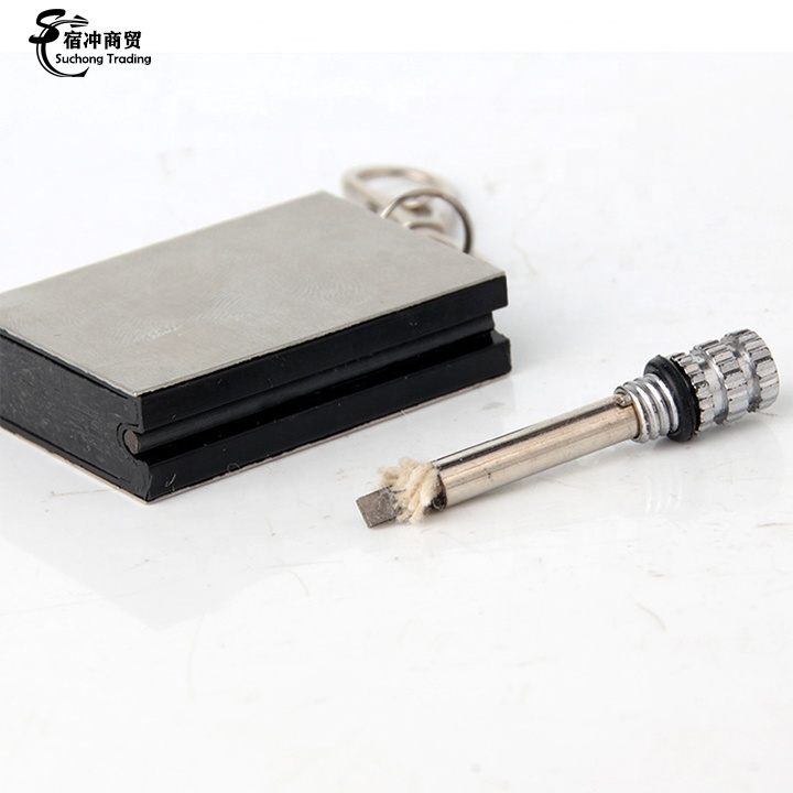 Alibab Wholesale Smoking Accessories Square Type Stainless Steel Reusable Match Oil Kerosene Lighter