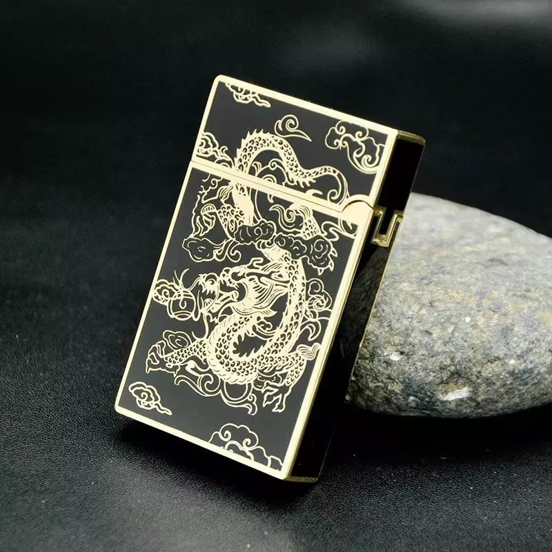 Custom Vintage Classic Kerosene Oil Dragon Lighter Cigarette With Gift Box