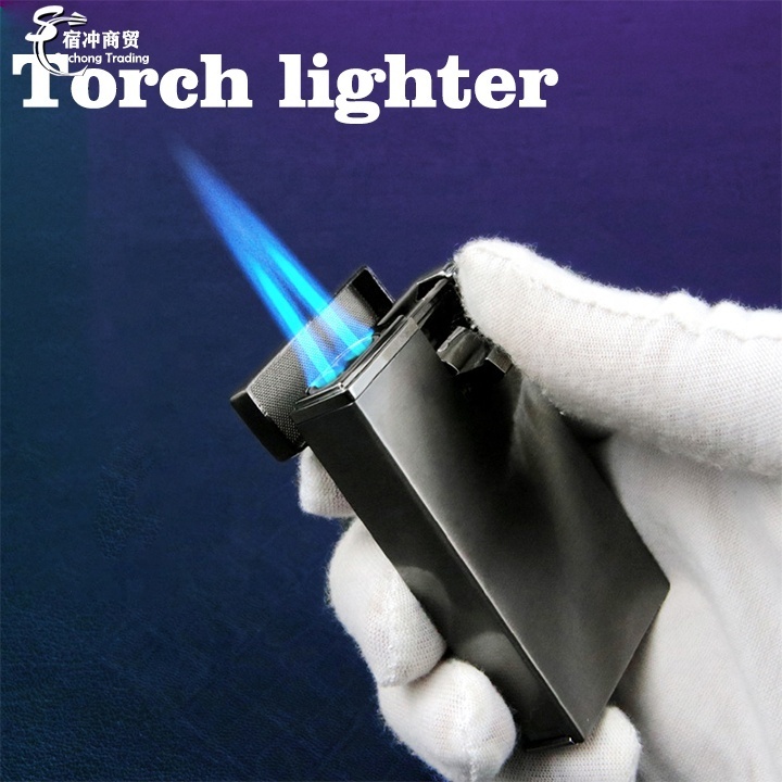 New Product Ideas 2024 Cool Gradient Gas Windproof Cigar Torch Lighter Cigarette Jet Flame Wholesale