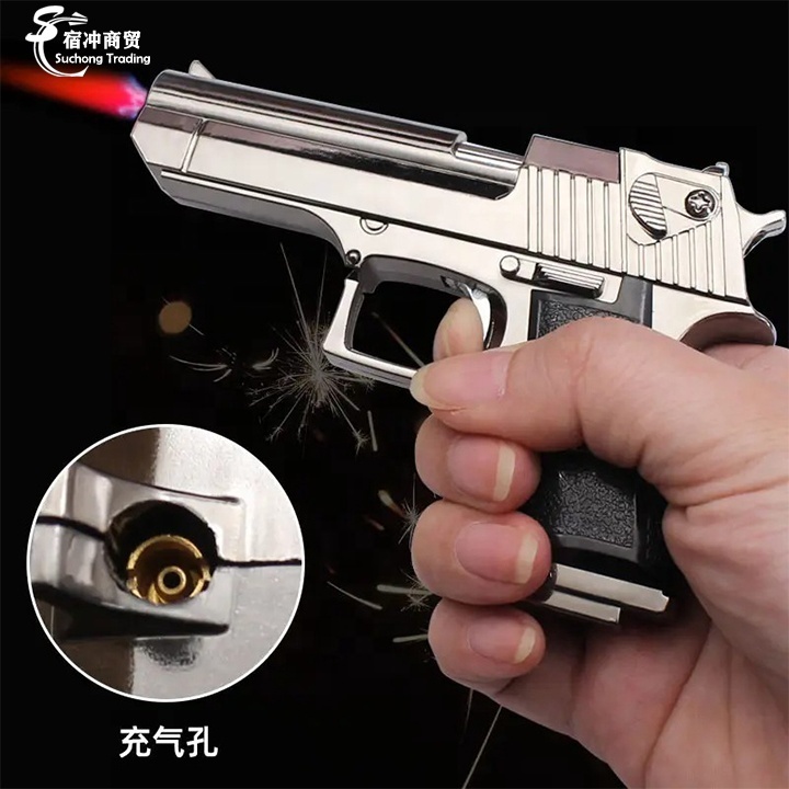 2024 Desert Eagle Beretta Metal Gun Shaped Lighter Pistol Butane Torch Lighters