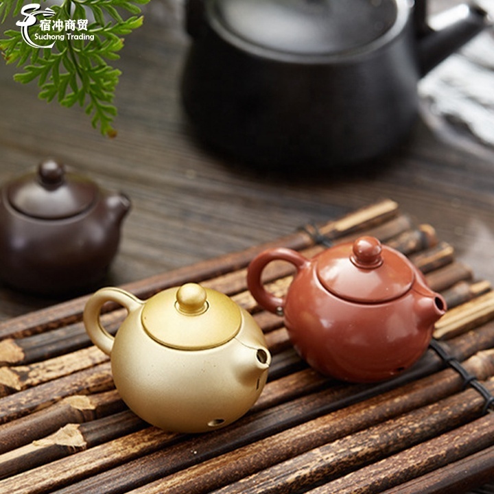 Novelty Cool Chinese Culture Xishi Tea Pot Windproof Direct Blue Flame Funny Handle Gas Torch Teapot Lighter