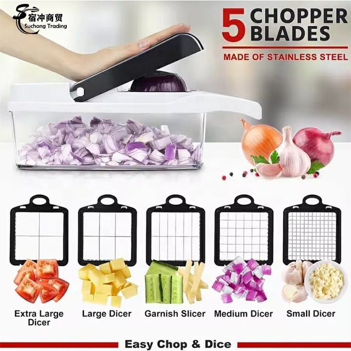 Adjustable Multifunctional Vegetable Cutter Slicer Pro 26 in 1 Onion Professional Food Vegetable Chopper