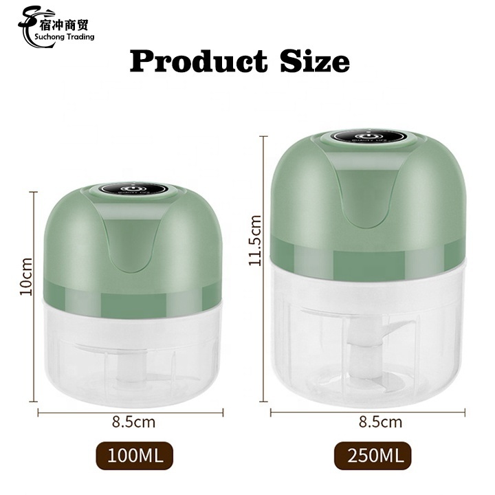 Wholesale Mini Electric Usb Rechargeable Garlic Grinder Meat Chili Grinder Press Chopper Garlic Presses