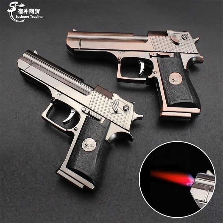 2024 Desert Eagle Beretta Metal Gun Shaped Lighter Pistol Butane Torch Lighters