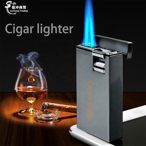 New Product Ideas 2024 Cool Gradient Gas Windproof Cigar Torch Lighter Cigarette Jet Flame Wholesale