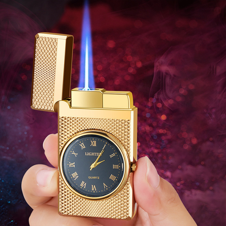 Custom Cool Butane Luxury Dragon Windproof Cigar Torch Gas Usb Arc Watch Electric Cigarette Lighter Metal Refillable Jet Flame