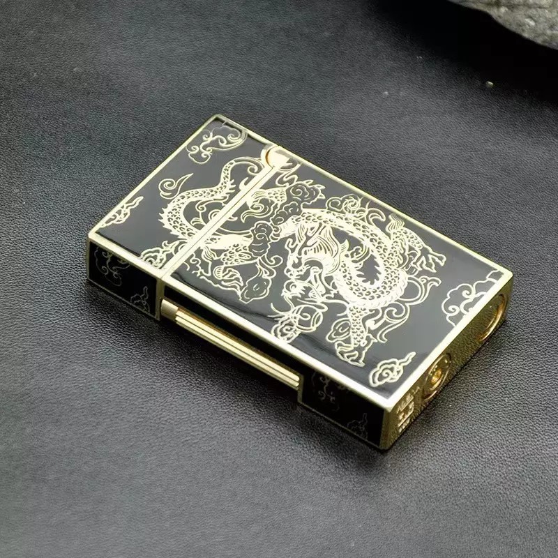 Custom Vintage Classic Kerosene Oil Dragon Lighter Cigarette With Gift Box