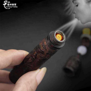 Encendedor Electronic Wood Arc USB Cigarette Lighter Rechargeable For BBQ