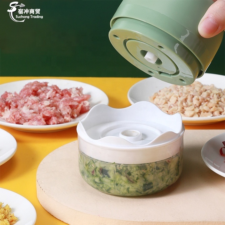 Wholesale Mini Electric Usb Rechargeable Garlic Grinder Meat Chili Grinder Press Chopper Garlic Presses