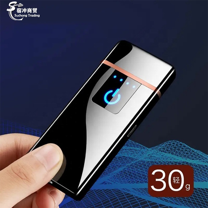 USB Charging Touch Screen Electronic Cigarette Lighters Small Rechargeable Electric Minimalist Lighters