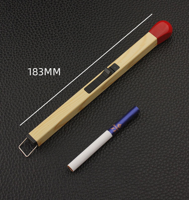 Custom Permanent Metal Match Sticks Shape Cool Luxury Gas Butane Lighter With Stick