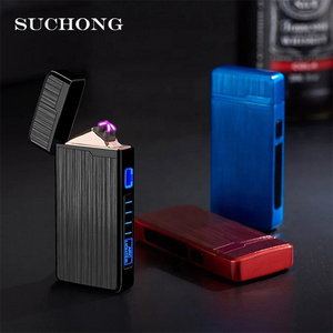 2022 Electric Dual Arc Lighter USB Rechargeable Flameless Custom Logo Cigarette Plasma Arc Lighters