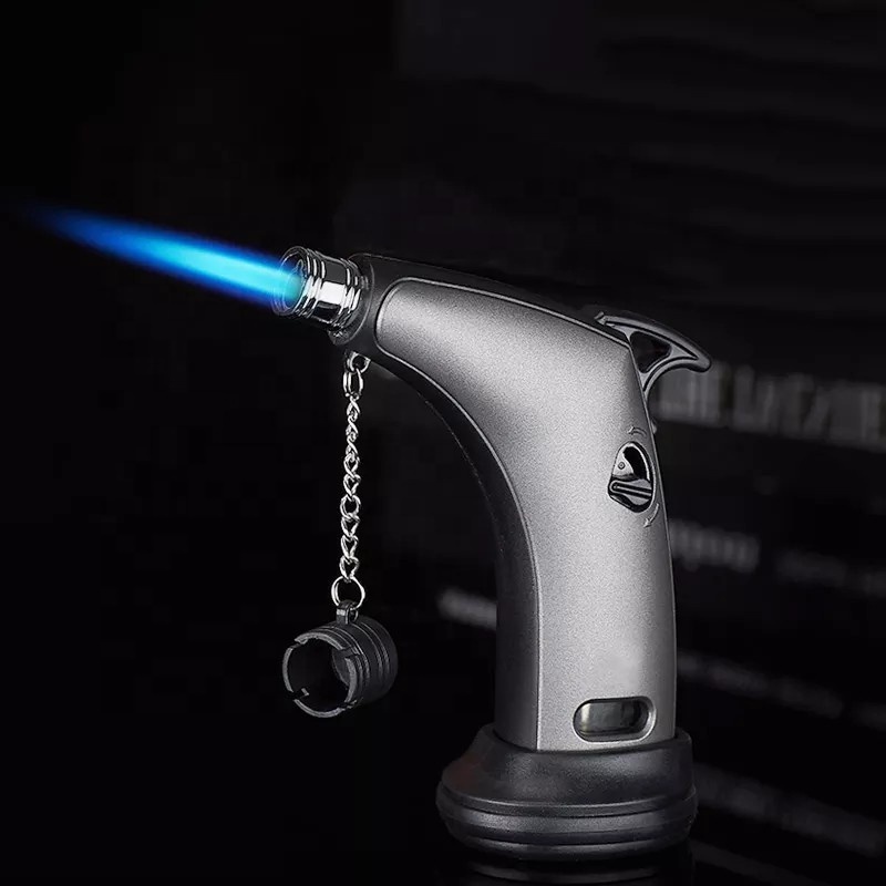 Wholesale BBQ Tools Accessories Blue Flame Metal Butane Gun Torch Lighter Jet Flame