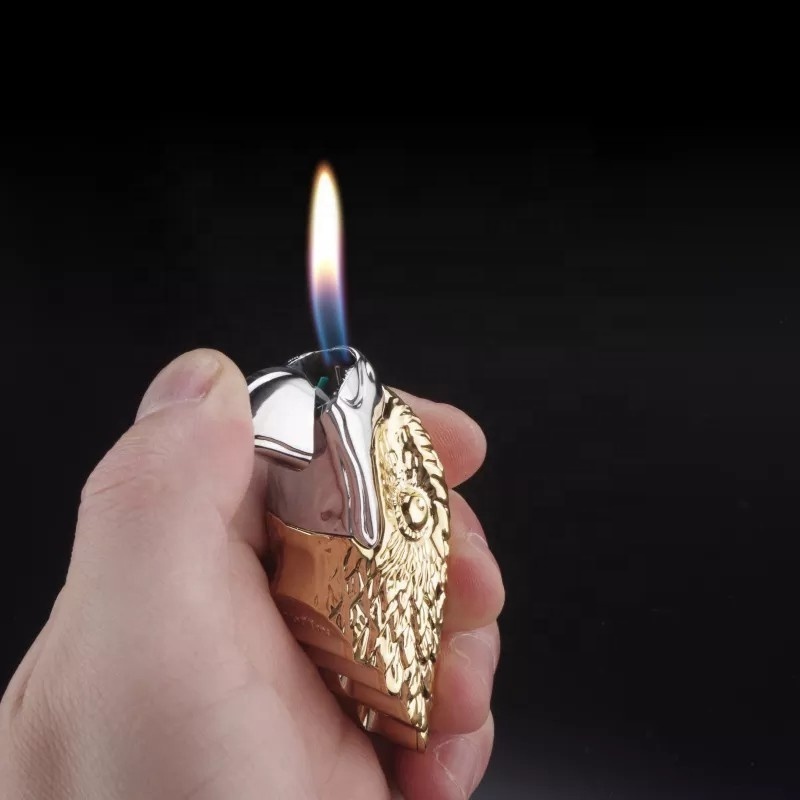 Creative Cool Clock Eagle Gas Open Flame Eagle Torch Lighters