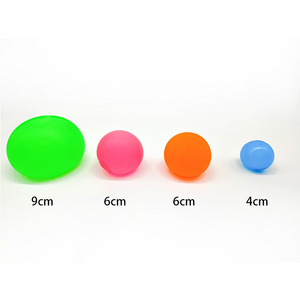 OEM ODM 6cm Glow In The Dark Fidget Squeeze TPR Toy Fidget Anti Stress Sugar Stretchy Balls For Kids