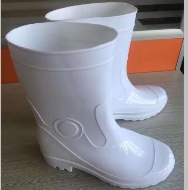 2017 safety knee PVC plastic white industrial working rain boot mens