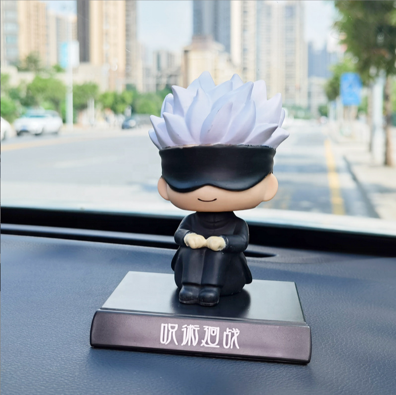 Mini Anime Jujutsu Kaisen Bobblehead Doll Car Decoration Action Figure Toys Factory