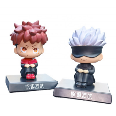 Mini Anime Jujutsu Kaisen Bobblehead Doll Car Decoration Action Figure Toys Factory