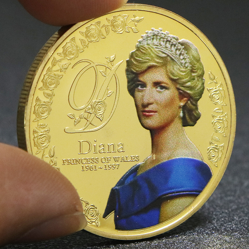 High Quality Gold Sliver Plated Princess Diana Commemorative Coins United Souvenir Coins For Travel Gifts