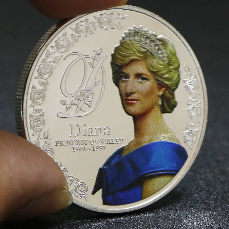 High Quality Gold Sliver Plated Princess Diana Commemorative Coins United Souvenir Coins For Travel Gifts