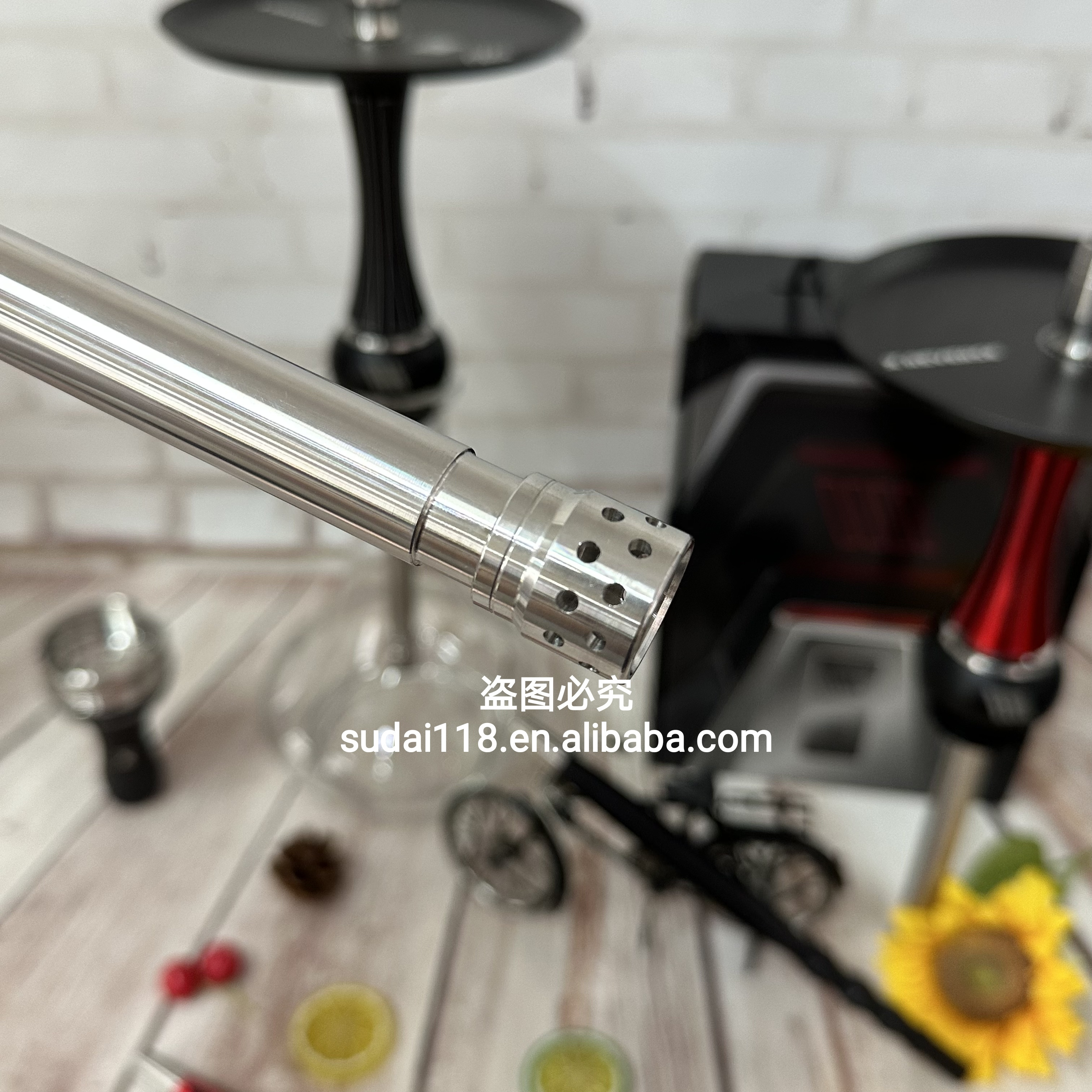 Factory self-marketing stainless steel hookah, new Russian ALPHA reverse hookah, gift box packaging