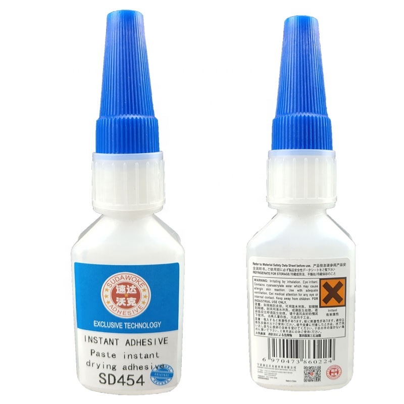 SD454 cream like instant glue high strength fast drying gelly gum high concentration super glue Complimentary glue tube