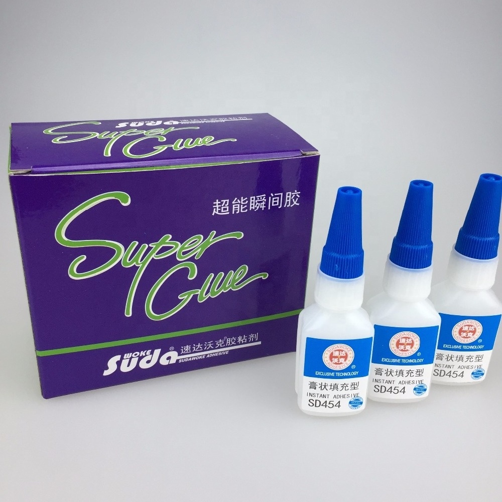 SD454 cream like instant glue high strength fast drying gelly gum high concentration super glue Complimentary glue tube