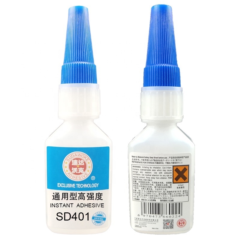 High quality 401 rubber bond super glue 502 instant adhesive 20g Complimentary glue tube