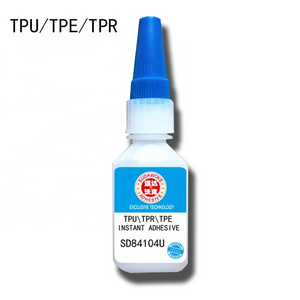 EU standard SD84104U 3-5 seconds quick drying glue bonding TPU TPR glue rubber silicone high strength low whitening glue