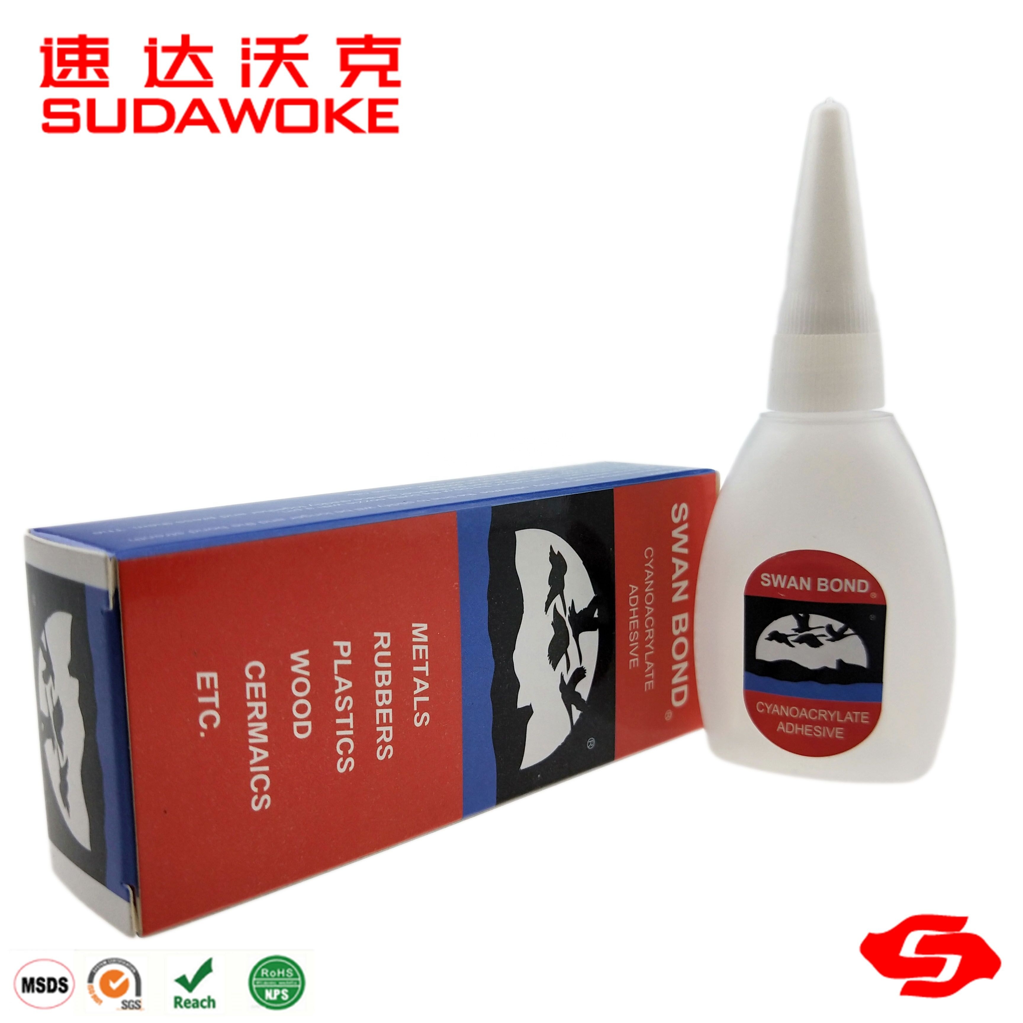 SWAN BOND  All purpose 20g fast bond super glue for wood leather plastic rubber paper metal ceramic stone etc.