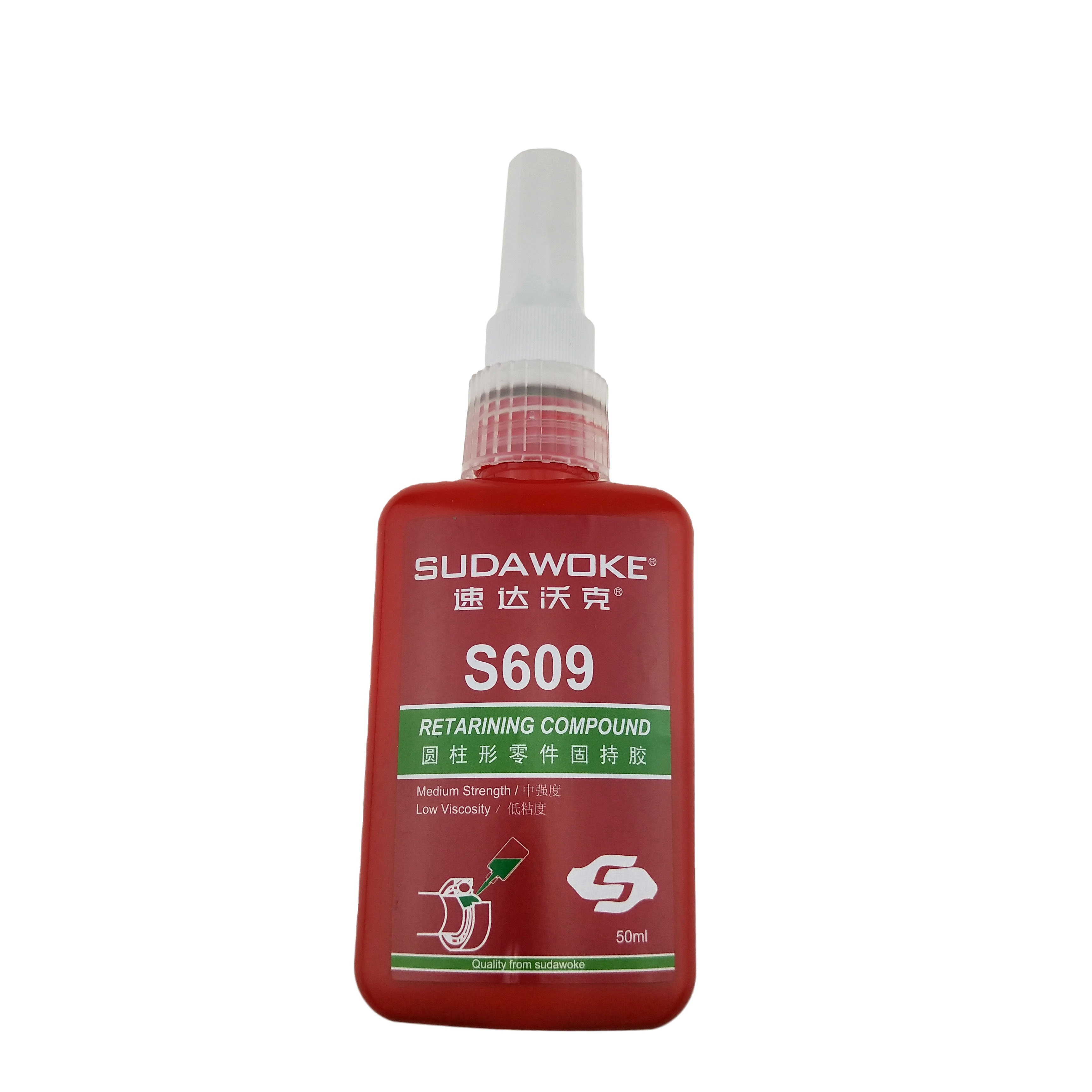 50ml S609 Green Press Fit High Strength General Purpose SUDAWOKE S609 Anaerobic Retaining compound Adhesive Glue Sealant