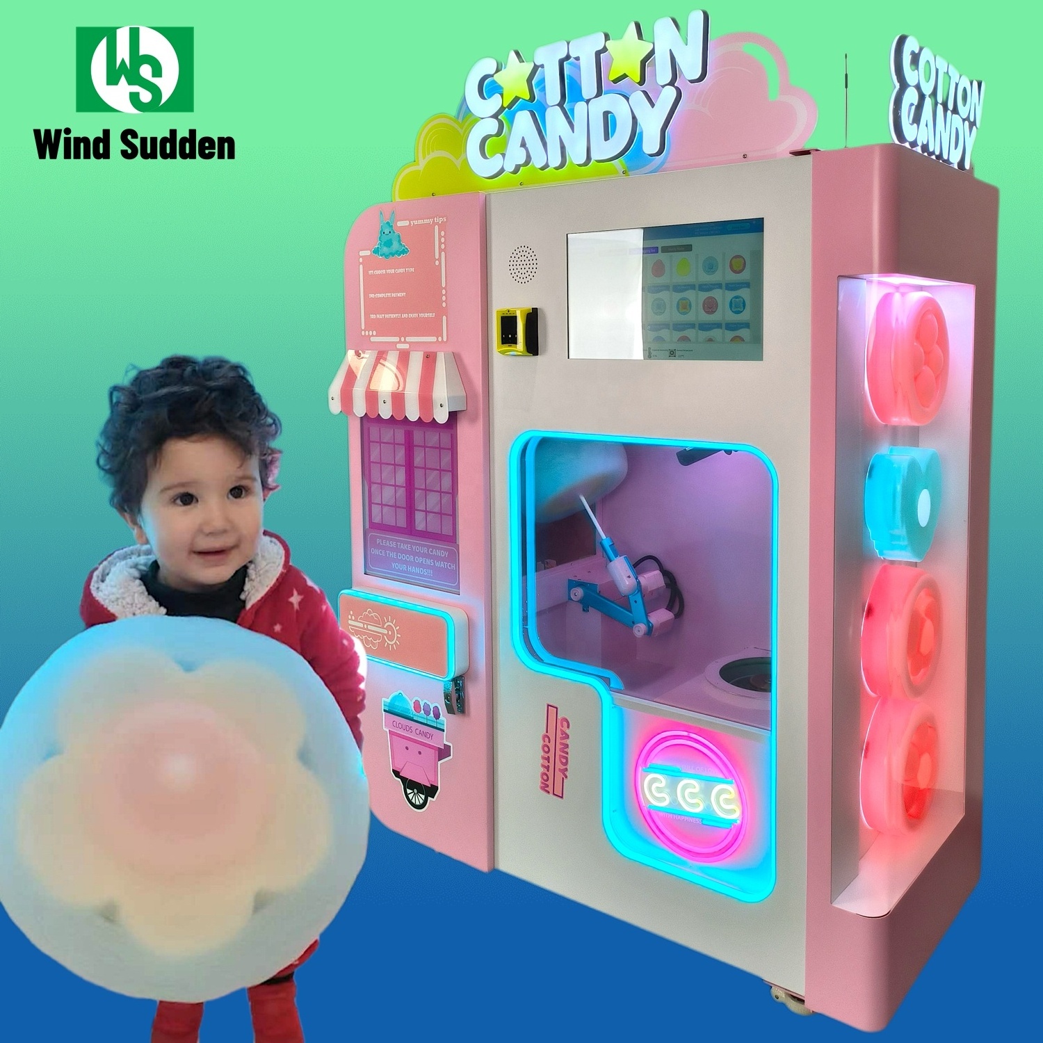 Hot Sale Cotton Candy Vending Machine Business Toy Marshmallow Portable Machine From China