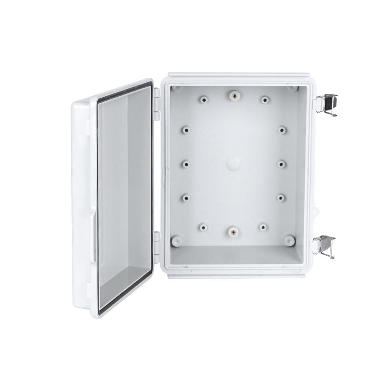 IP65  junction box electronics enclosure Plastic Waterproof Hinged Electrical Box with Stainless Steel Clasp