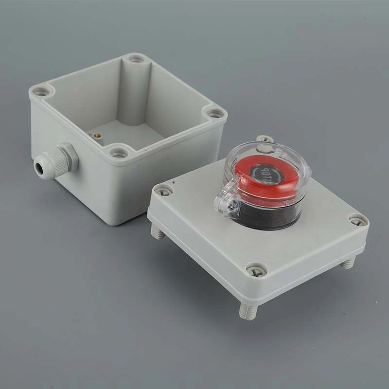 Red Control Station Push Button Switch Plastic Enclosure