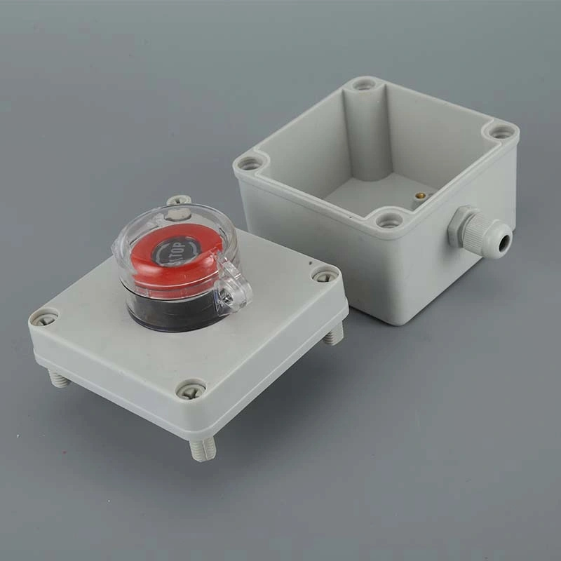 Red Control Station Push Button Switch Plastic Enclosure