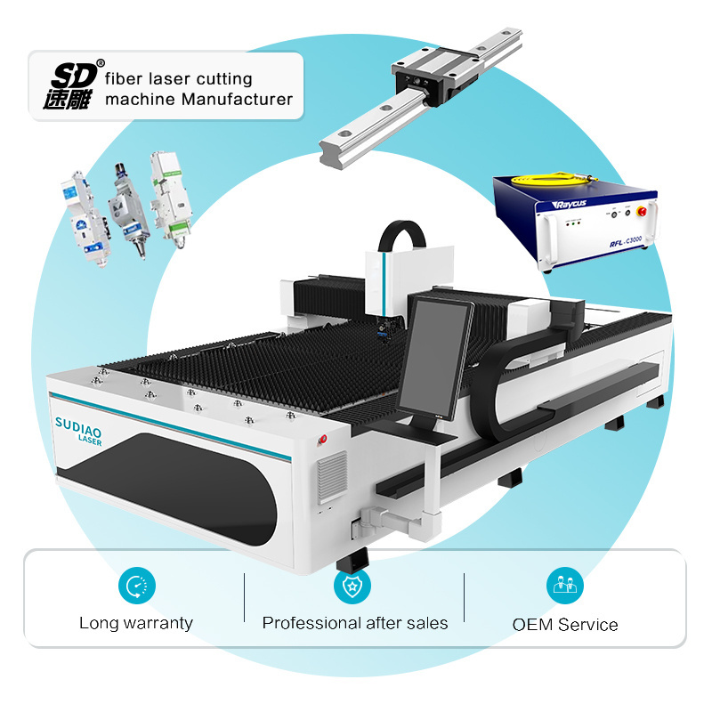 Sudiaolaser manufacturer  Raycus Max laser source fiber laser cutter for steel iron aluminum and copper