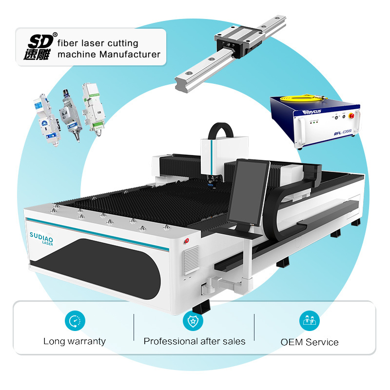 Sudiaolaser manufacturer  Raycus Max laser source fiber laser cutter for steel iron aluminum and copper