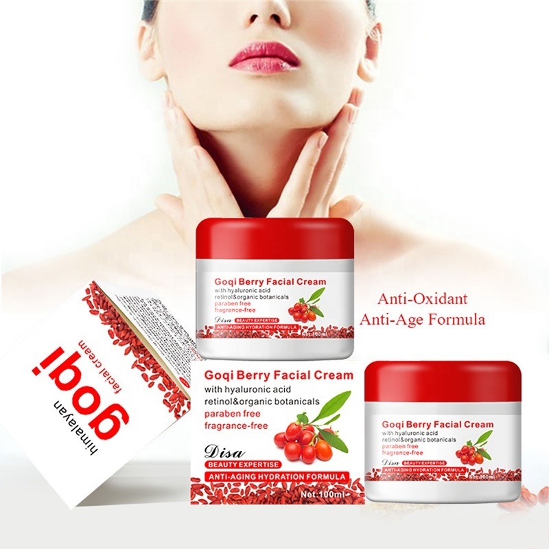 OEM Private Label Organic Firming Best Hydrating Whitening Goji Berry Facial Cream Anti Wrinkle Anti Aging Day and Night Cream