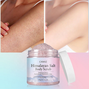 CAMAZ Private Label Himalayan Body scrub Foot Detox Mud Deep Cleaning Exfoliating Himalayan Salt Scrub for Face and Body