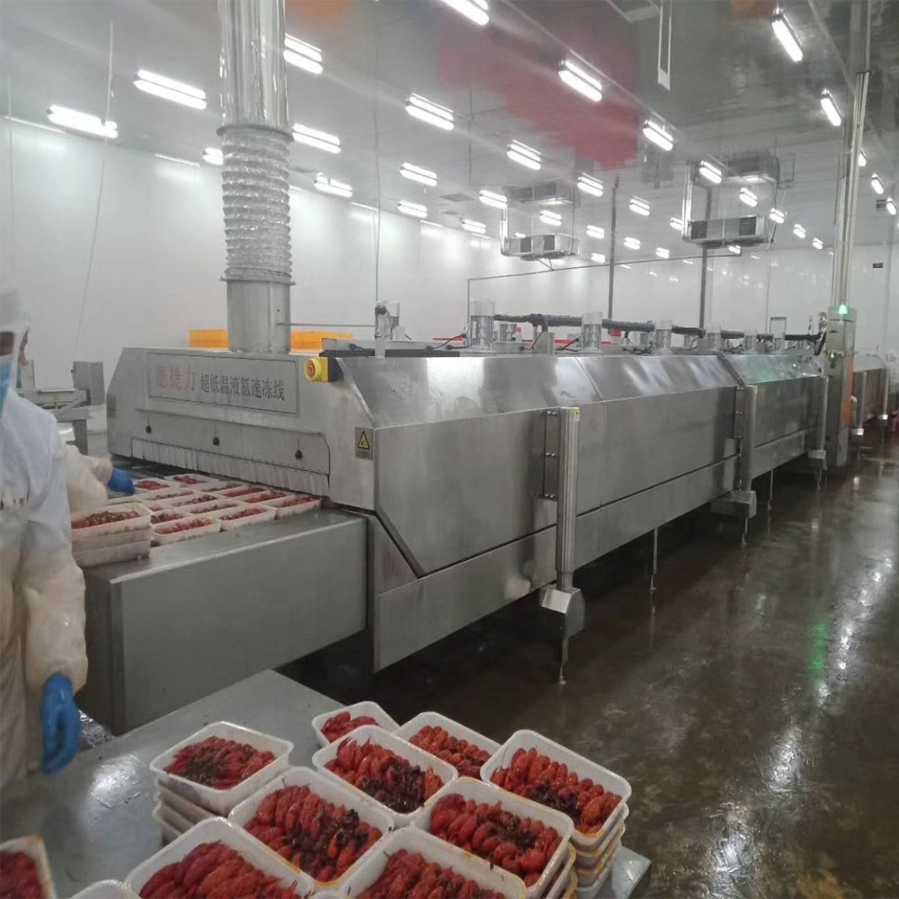 DJL high quality seafood iqf machine / industrial freezer  Cryogenic Freezer Tunneling Equipment Quick Freeze Machine