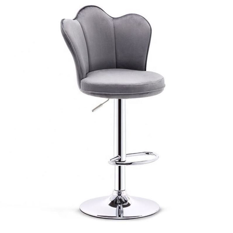 Commercial Furniture Modern Bar Stools Chairs For Bar Counter Leather Bar Chair For Nightclub Velvet Spun Chair