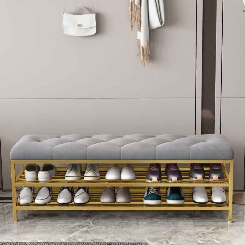 Light Luxury Shoe Stool Home Nordic Door Soft Bag Cushion Shoe Cabinet Can Sit Long Stool Modern Shoe Rack