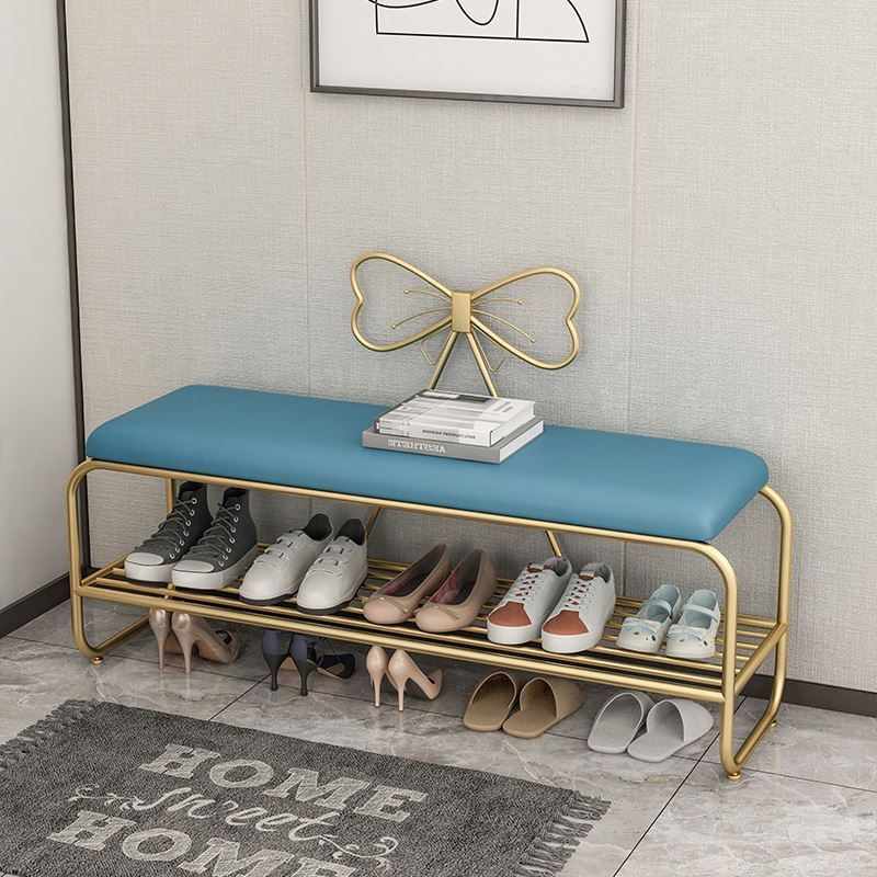 Light Luxury Shoe Stool Home Nordic Door Soft Bag Cushion Shoe Cabinet Can Sit Long Stool Modern Shoe Rack