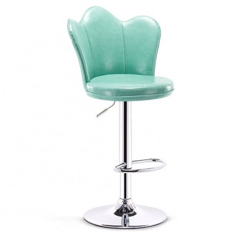 Commercial Furniture Modern Bar Stools Chairs For Bar Counter Leather Bar Chair For Nightclub Velvet Spun Chair