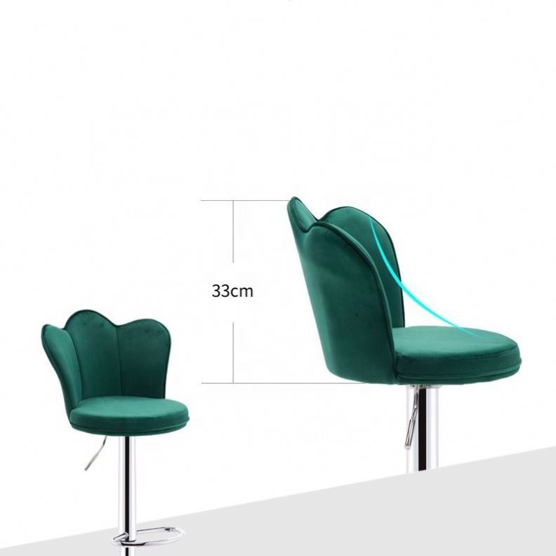 Commercial Furniture Modern Bar Stools Chairs For Bar Counter Leather Bar Chair For Nightclub Velvet Spun Chair