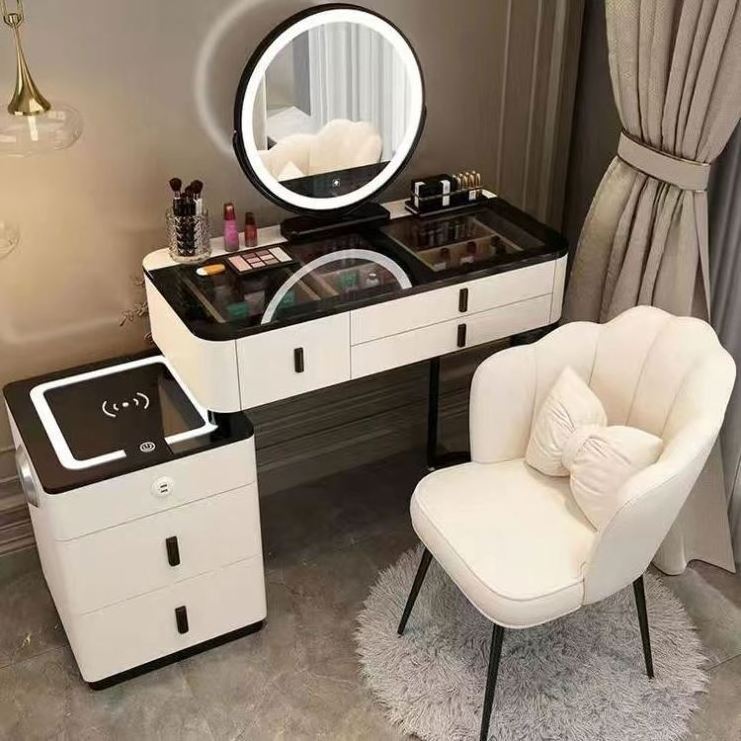 Intelligent Dressing Table Wireless Charging Light Luxury Nordic Bedroom Dressing Table Modern Simple And Multifunctional