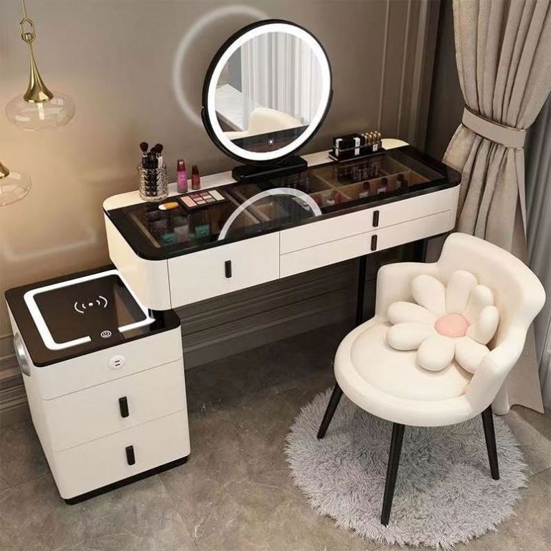 Intelligent Dressing Table Wireless Charging Light Luxury Nordic Bedroom Dressing Table Modern Simple And Multifunctional