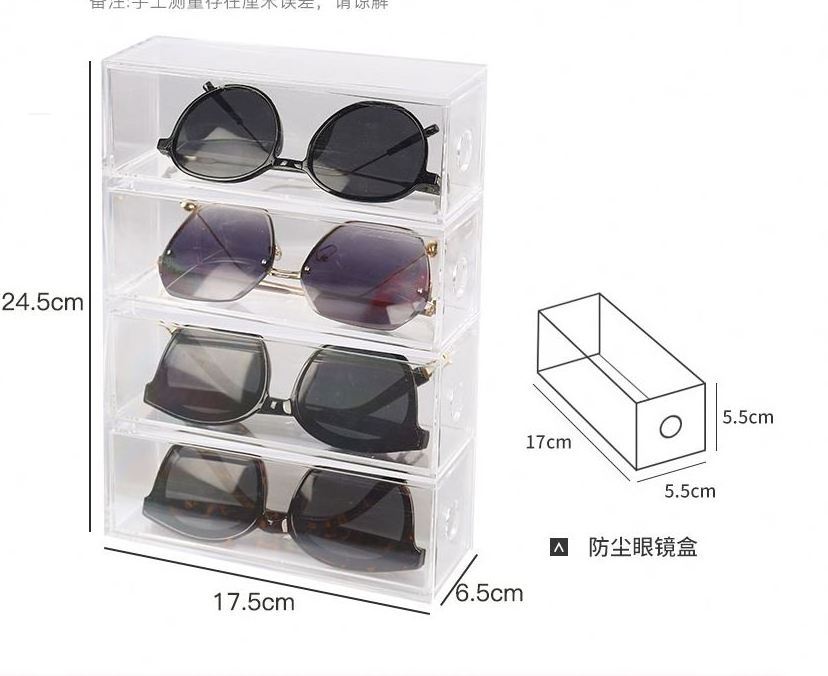 Multi Grid Storage Box Transparent Acrylic Box High Capacity Display Rack